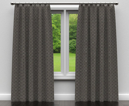 D161 Abstract & Geometric Ebony Black Charlotte Fabrics