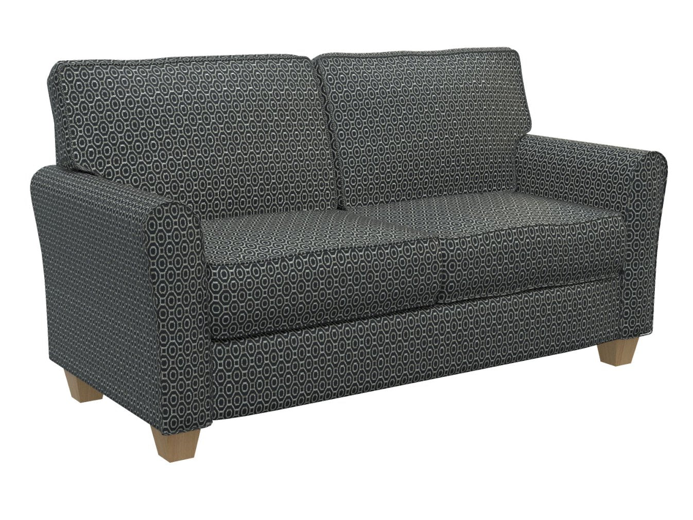D161 Abstract & Geometric Ebony Black Charlotte Fabrics