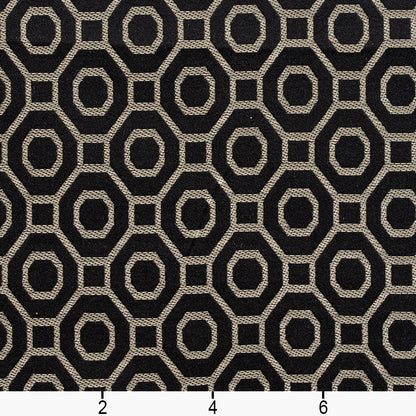 D161 Abstract & Geometric Ebony Black Charlotte Fabrics