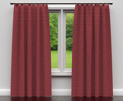 D162 Abstract & Geometric Merlot Red & Burgundy Charlotte Fabrics