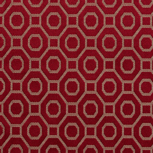 D162 Abstract & Geometric Merlot Red & Burgundy Charlotte Fabrics