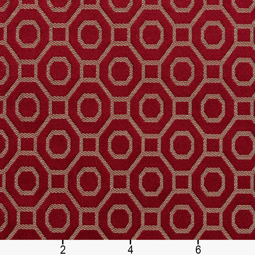 D162 Abstract & Geometric Merlot Red & Burgundy Charlotte Fabrics