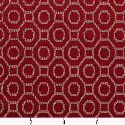 D162 Abstract & Geometric Merlot Red & Burgundy Charlotte Fabrics