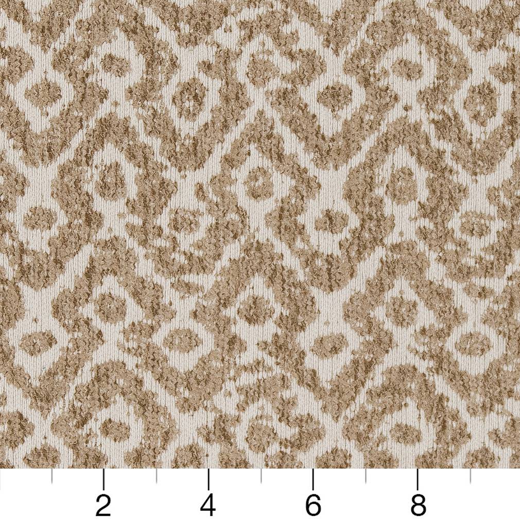 D1631 Abstract & Geometric,Global Ecru Brown Charlotte Fabrics