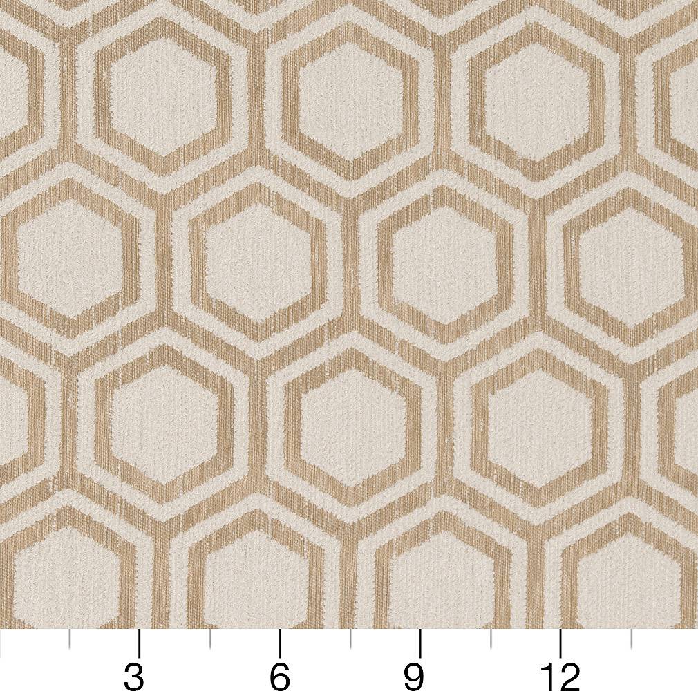 D1635 Abstract & Geometric Sand Dollar Beige & Taupe Charlotte Fabrics
