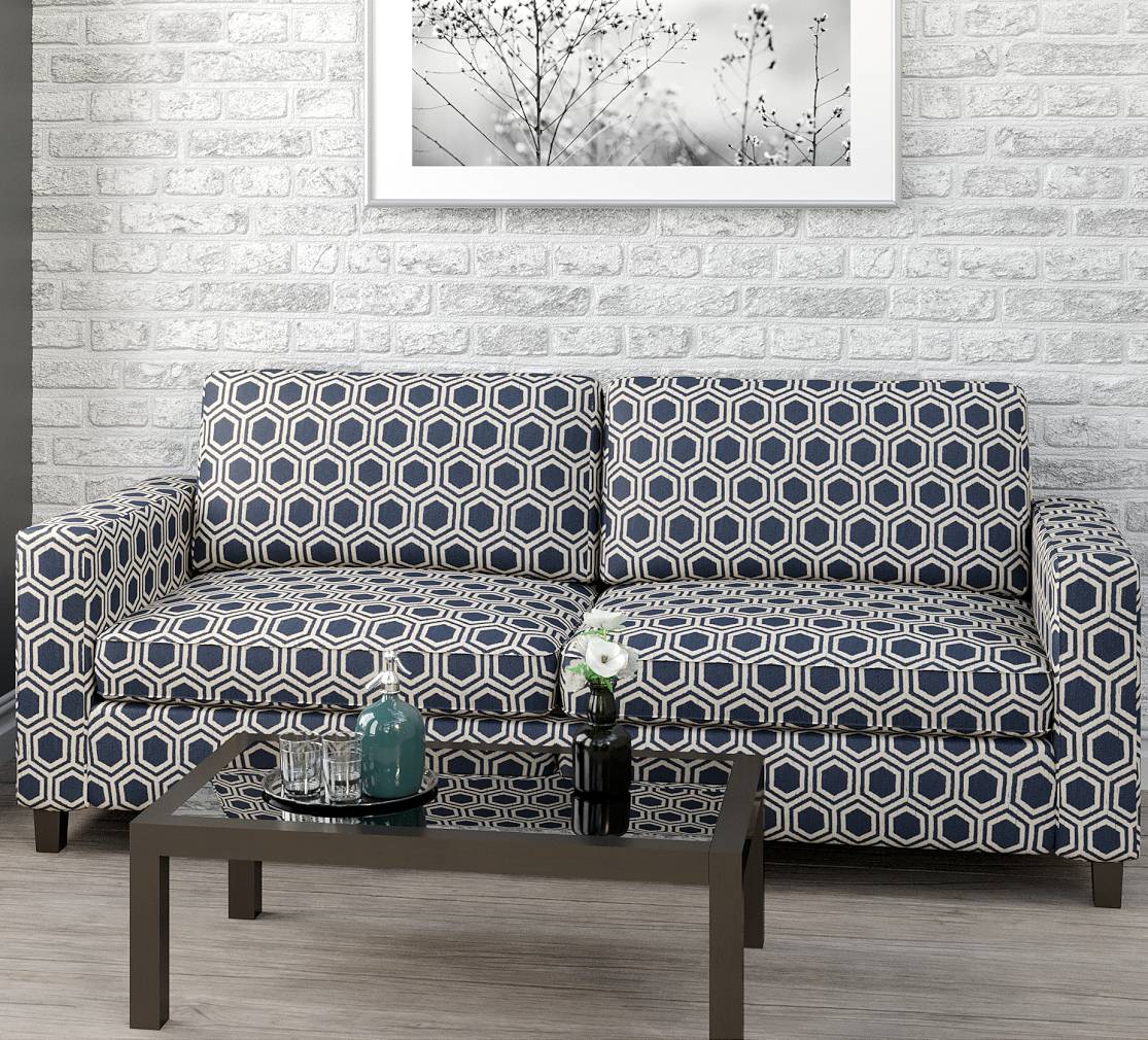 D1636 Abstract & Geometric Indigo Blue Charlotte Fabrics