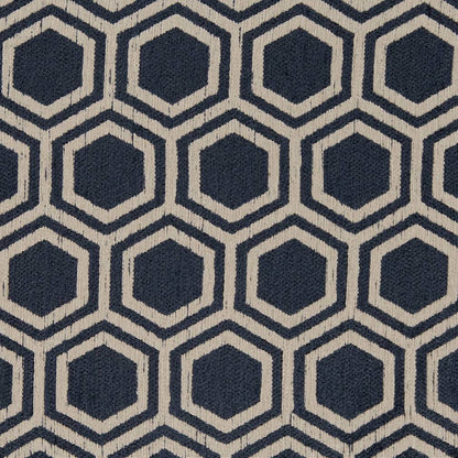 D1636 Abstract & Geometric Indigo Blue Charlotte Fabrics