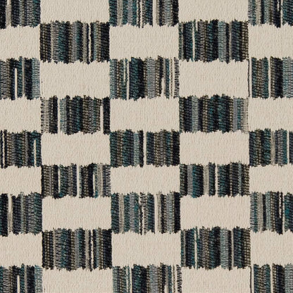 D1638 Abstract & Geometric Coastal Blue Charlotte Fabrics