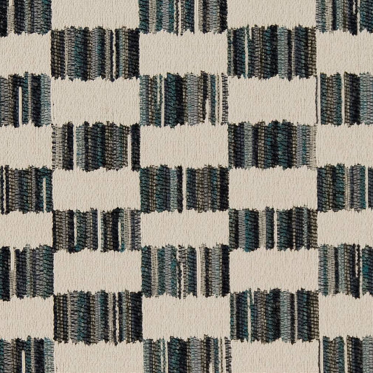 D1638 Abstract & Geometric Coastal Blue Charlotte Fabrics