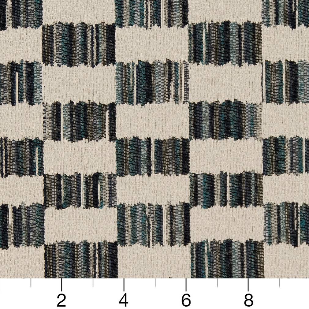 D1638 Abstract & Geometric Coastal Blue Charlotte Fabrics