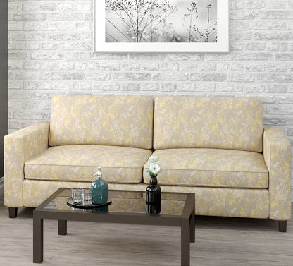 D1643 Floral Goldenrod Gold & Yellow,Grey & Silver Charlotte Fabrics
