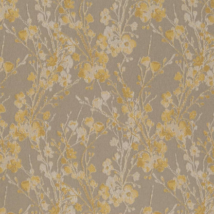 D1643 Floral Goldenrod Gold & Yellow,Grey & Silver Charlotte Fabrics