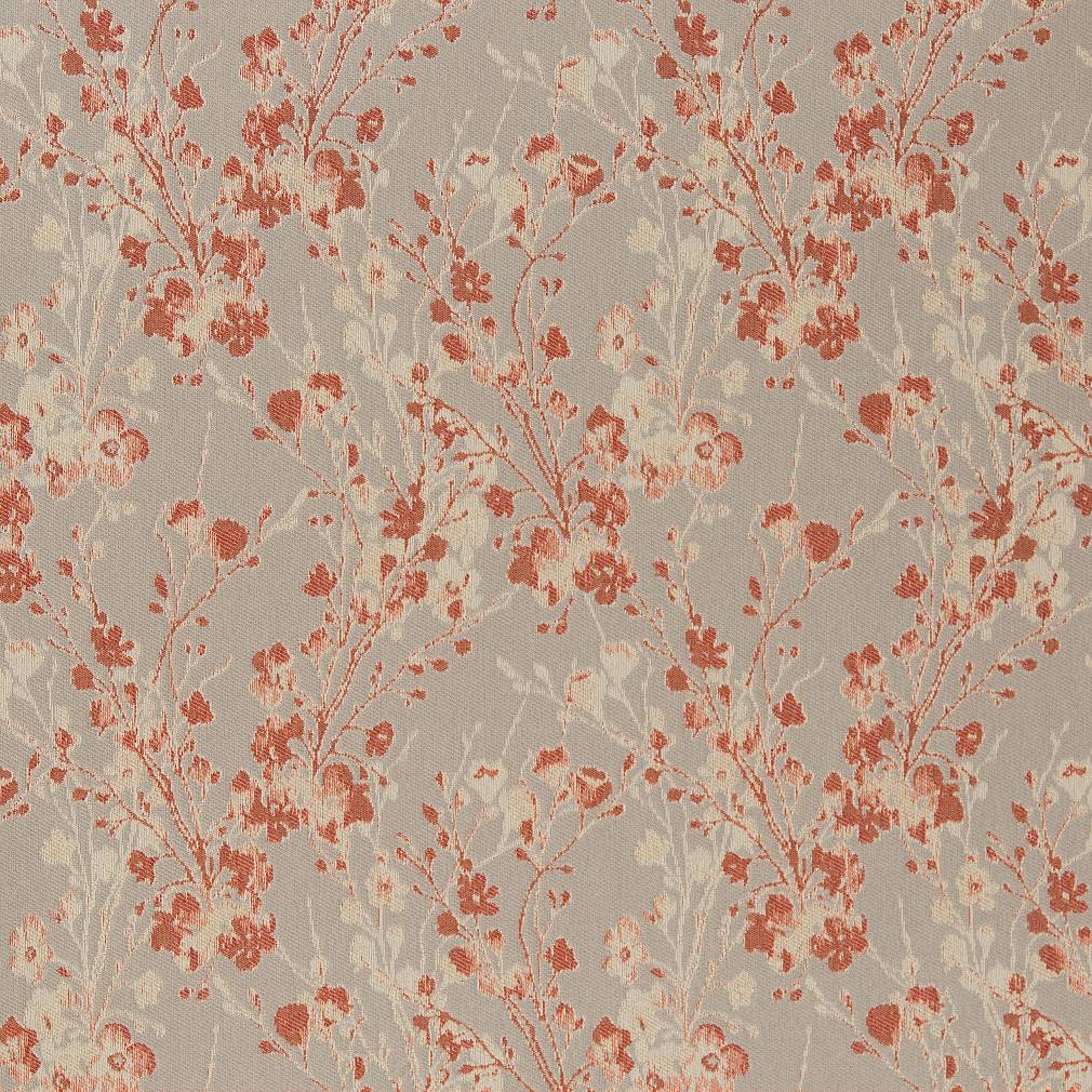 D1644 Floral Spice Orange & Rust Charlotte Fabrics