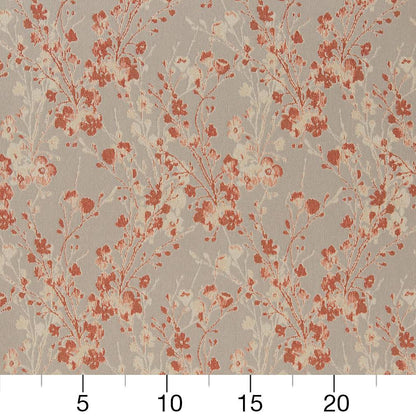 D1644 Floral Spice Orange & Rust Charlotte Fabrics