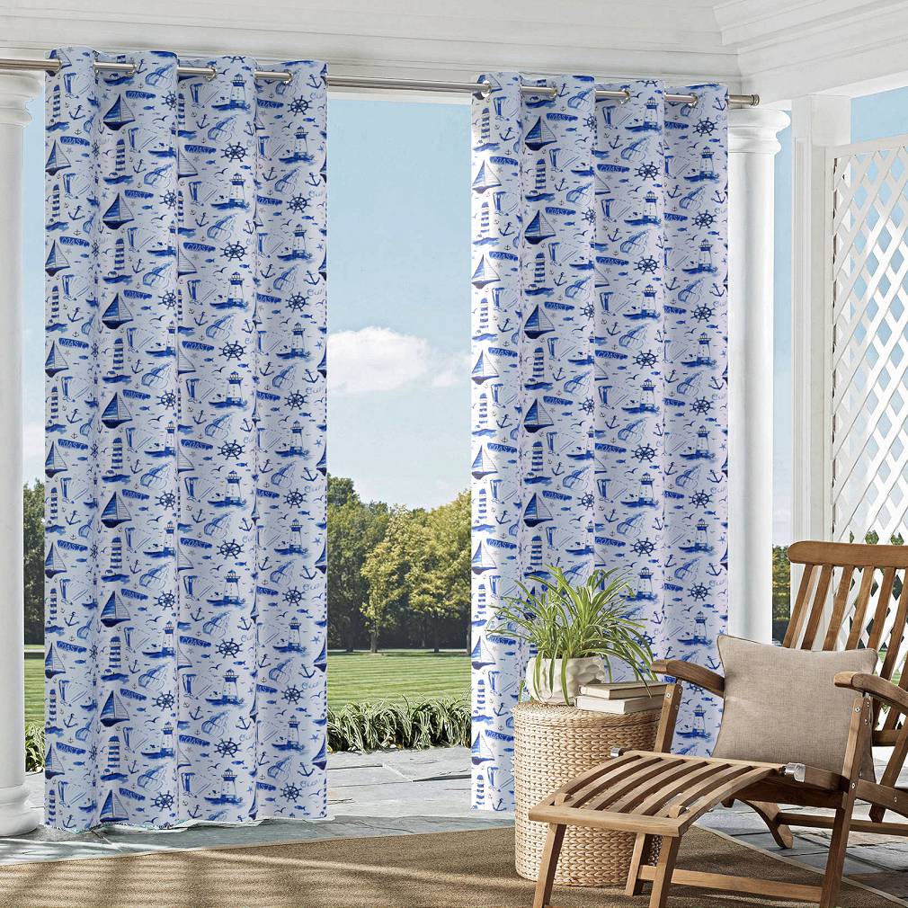 D1650 Novelty Cape Cod Blue Charlotte Fabrics