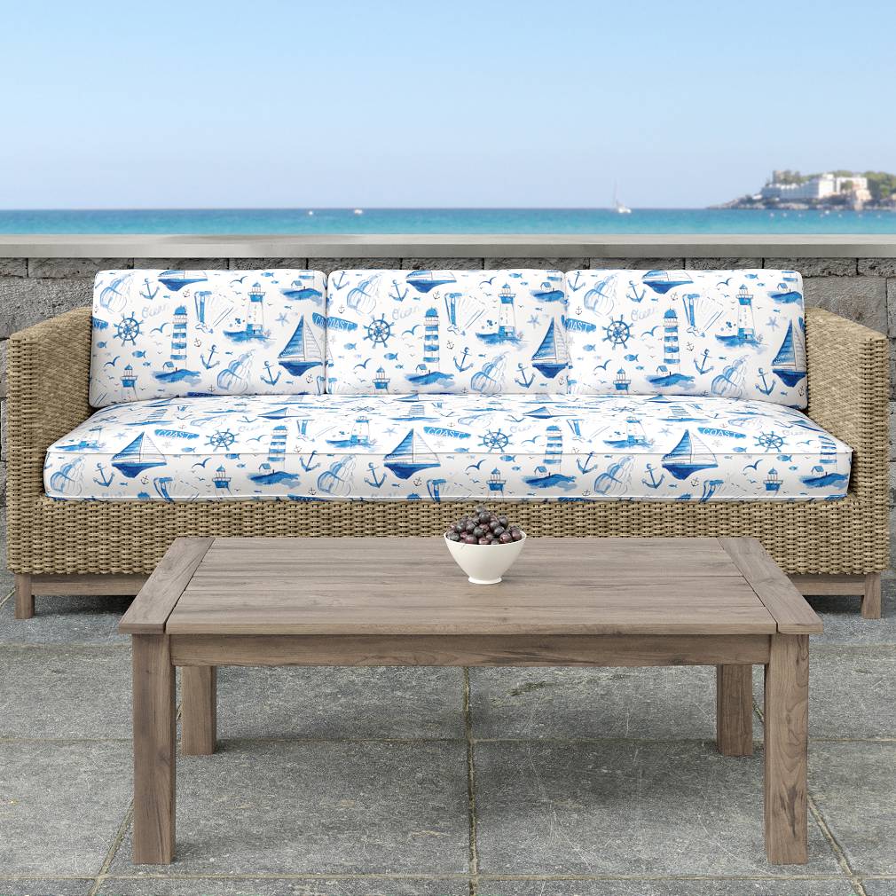 D1650 Novelty Cape Cod Blue Charlotte Fabrics