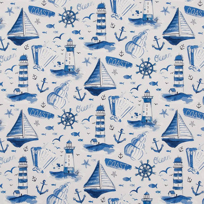 D1650 Novelty Cape Cod Blue Charlotte Fabrics