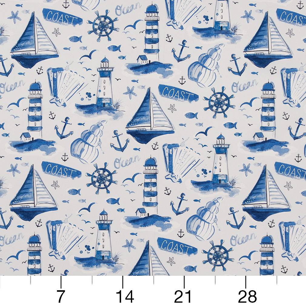 D1650 Novelty Cape Cod Blue Charlotte Fabrics