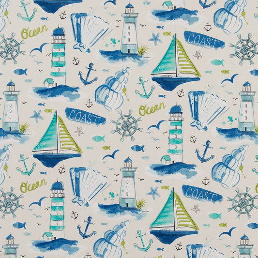 D1652 Novelty Halifax Aqua & Teal,Blue Charlotte Fabrics