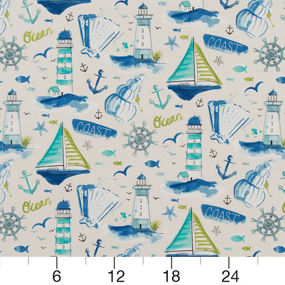D1652 Novelty Halifax Aqua & Teal,Blue Charlotte Fabrics