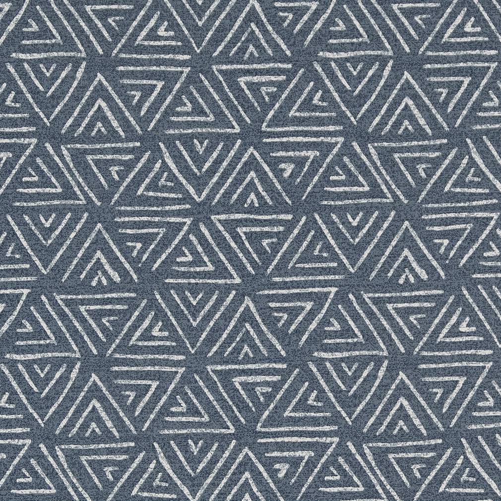 D1655 Abstract & Geometric,Global Denim Blue Charlotte Fabrics