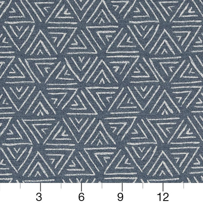 D1655 Abstract & Geometric,Global Denim Blue Charlotte Fabrics