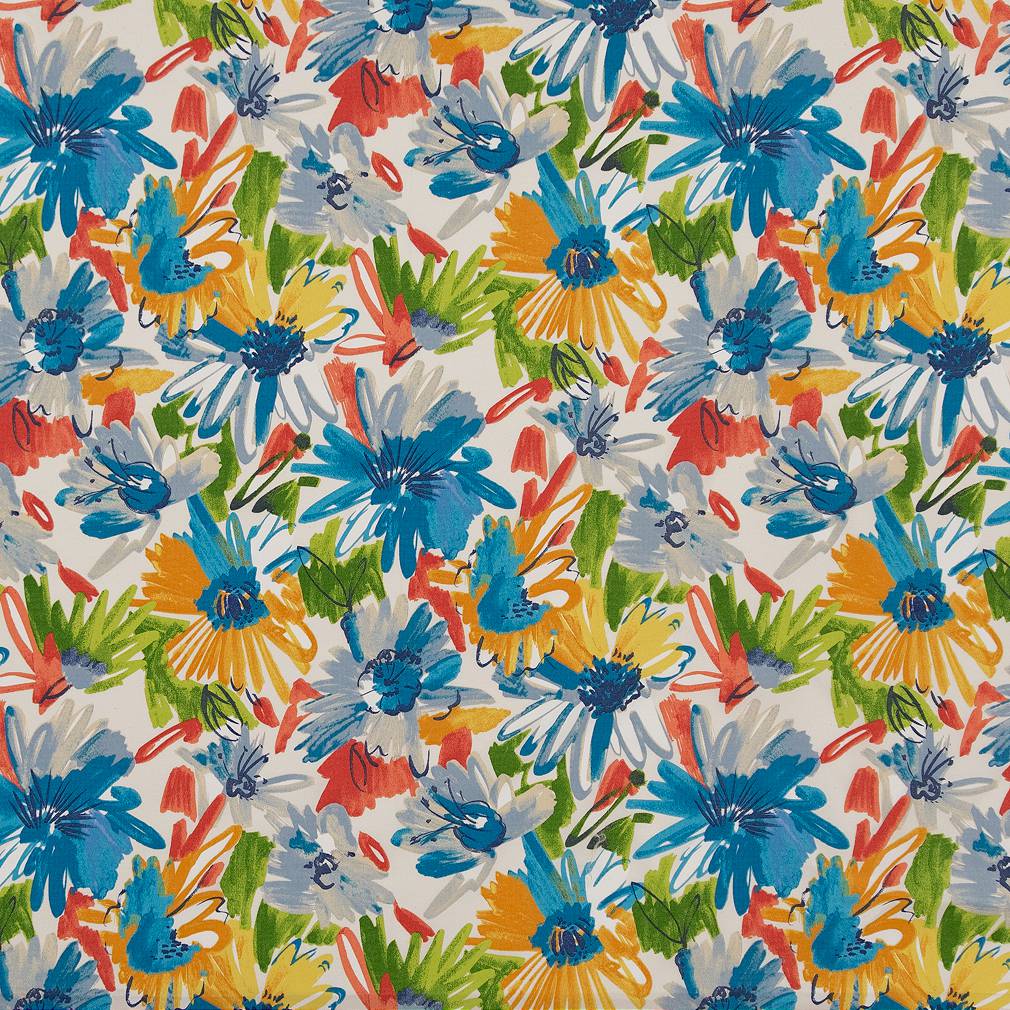 D1656 Floral,Tropical & Botanical Catalina Blue Charlotte Fabrics