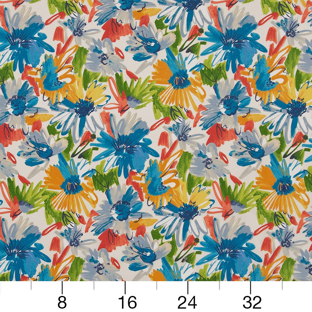 D1656 Floral,Tropical & Botanical Catalina Blue Charlotte Fabrics