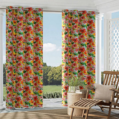 D1658 Floral,Tropical & Botanical Malibu Coral & Peach,Orange & Rust,Pink Charlotte Fabrics