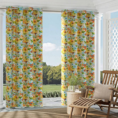D1659 Floral,Tropical & Botanical Laguna Aqua & Teal,Coral & Peach Charlotte Fabrics