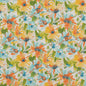 D1659 Floral,Tropical & Botanical Laguna Aqua & Teal,Coral & Peach Charlotte Fabrics