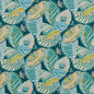 D1661 Abstract & Geometric,Leaves,Tropical & Botanical Cancun Aqua & Teal Charlotte Fabrics