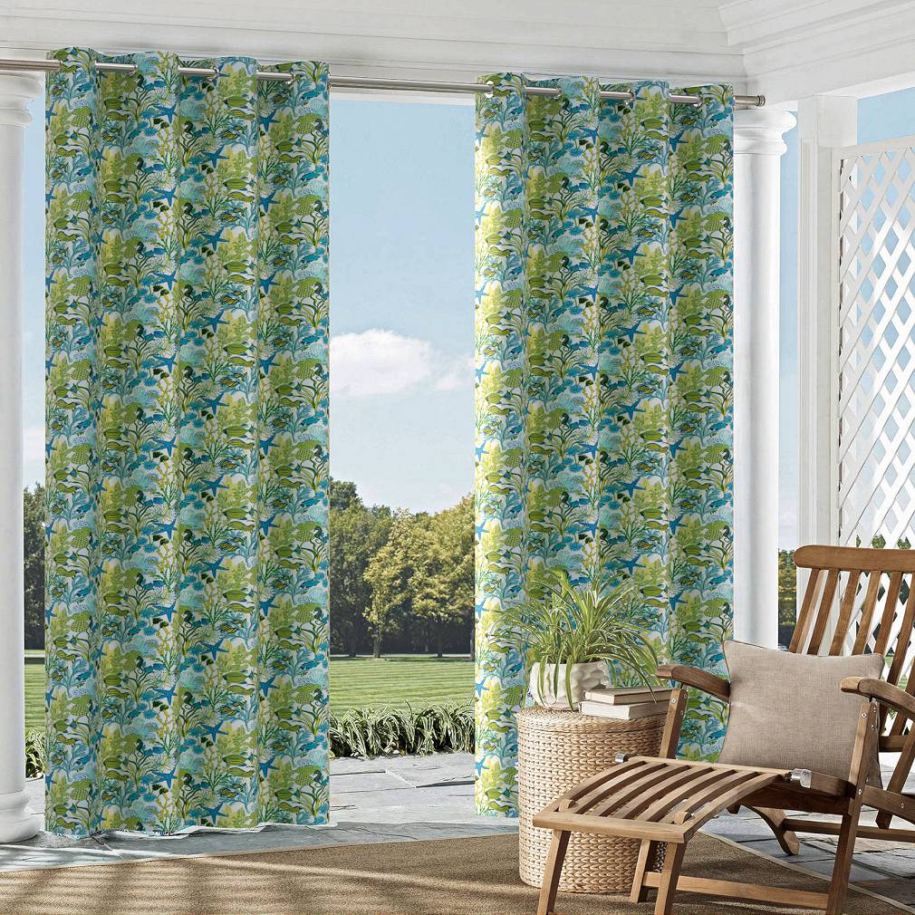 D1662 Tropical & Botanical Atlantis Aqua & Teal,Green Charlotte Fabrics
