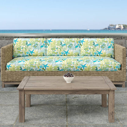 D1662 Tropical & Botanical Atlantis Aqua & Teal,Green Charlotte Fabrics