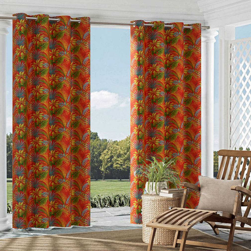 D1664 Leaves,Tropical & Botanical Charleston Red & Burgundy Charlotte Fabrics