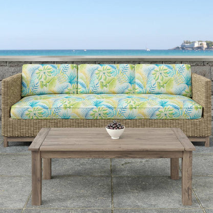 D1667 Leaves,Tropical & Botanical Captiva Aqua & Teal,Blue,Green Charlotte Fabrics