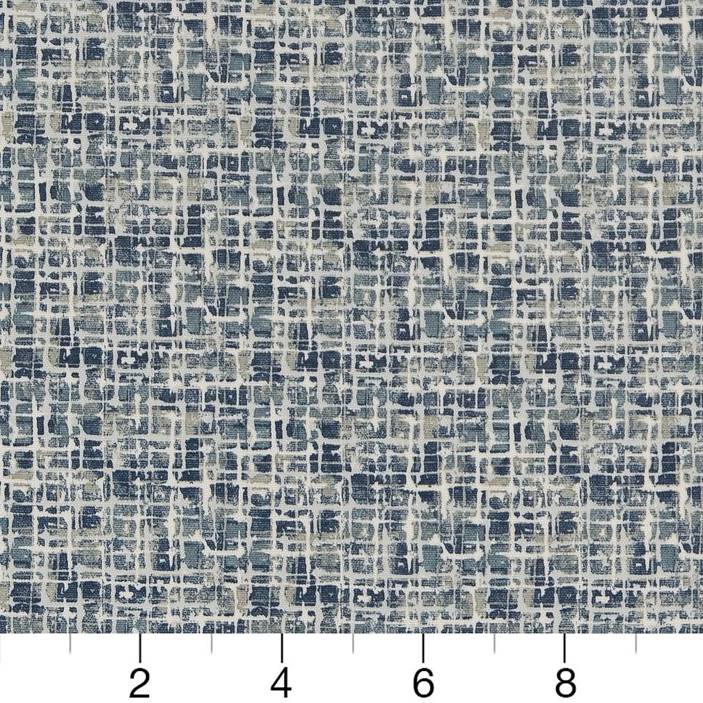 D1668 Abstract & Geometric,Small Scale Coastal Blue Charlotte Fabrics