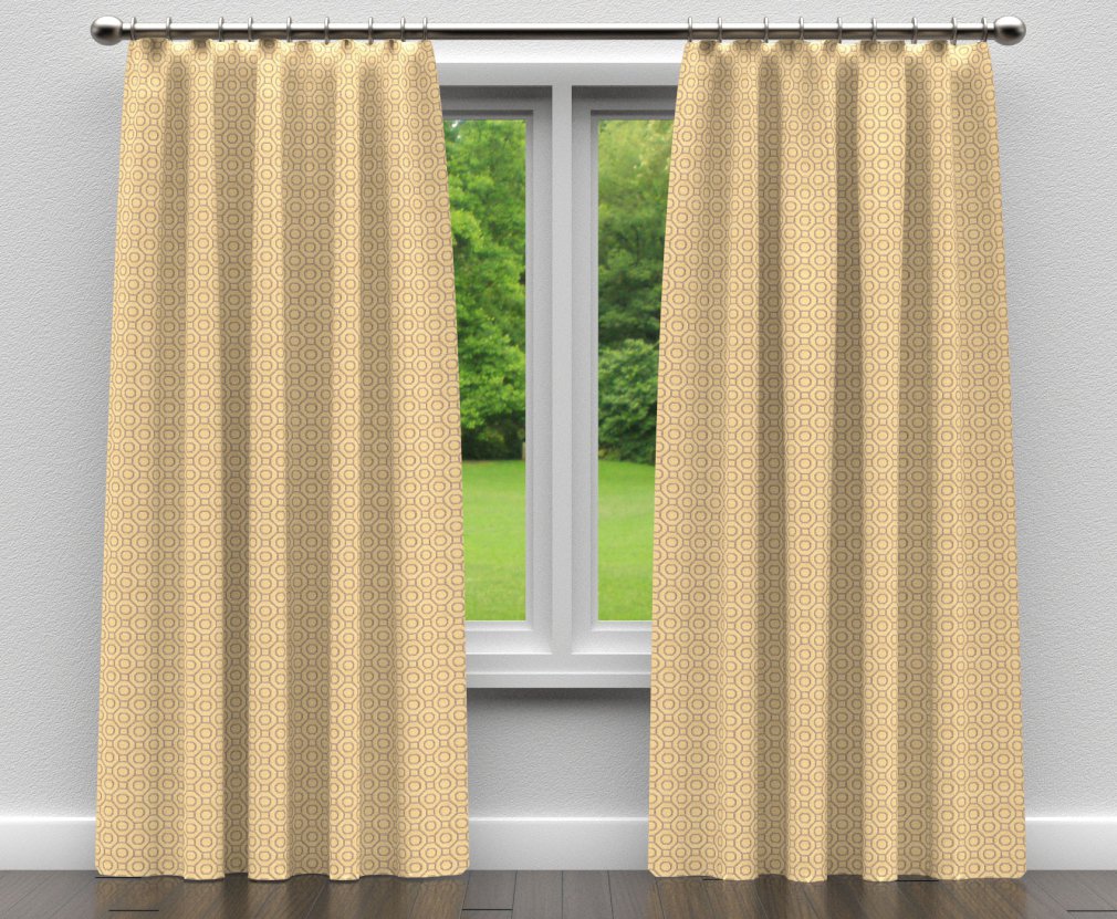 D166 Abstract & Geometric Gold Gold & Yellow Charlotte Fabrics
