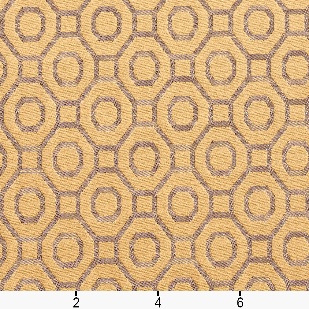 D166 Abstract & Geometric Gold Gold & Yellow Charlotte Fabrics