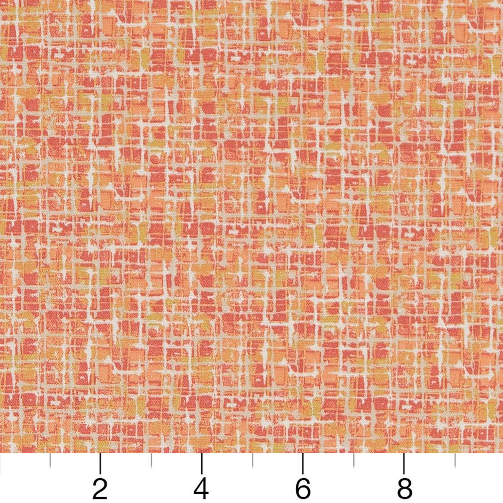 D1671 Abstract & Geometric,Small Scale Coral Coral & Peach Charlotte Fabrics