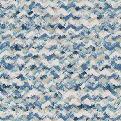 D1672 Abstract & Geometric,Small Scale Aquarius Blue Charlotte Fabrics