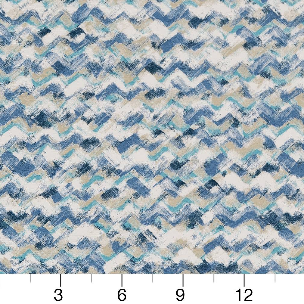 D1672 Abstract & Geometric,Small Scale Aquarius Blue Charlotte Fabrics