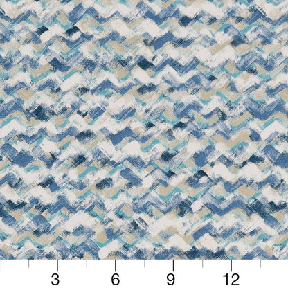 D1672 Abstract & Geometric,Small Scale Aquarius Blue Charlotte Fabrics