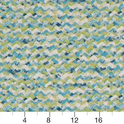 D1673 Abstract & Geometric,Small Scale Capri Aqua & Teal Charlotte Fabrics
