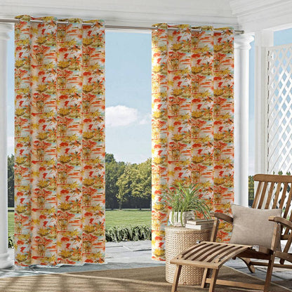 D1677 Abstract & Geometric,Floral,Tropical & Botanical Nassau Coral & Peach Charlotte Fabrics