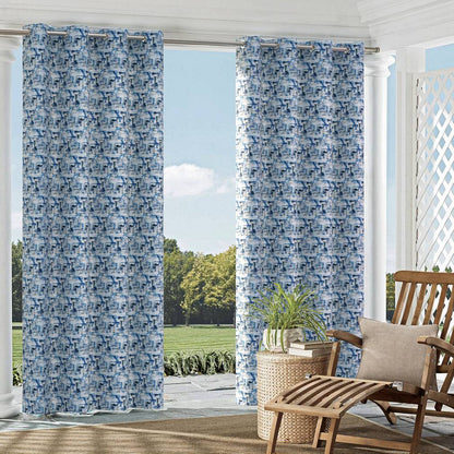 D1679 Abstract & Geometric Havana Blue Charlotte Fabrics