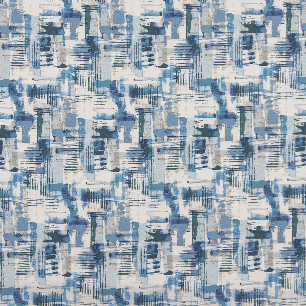 D1679 Abstract & Geometric Havana Blue Charlotte Fabrics