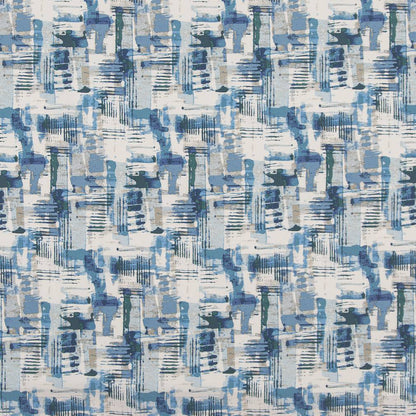 D1679 Abstract & Geometric Havana Blue Charlotte Fabrics