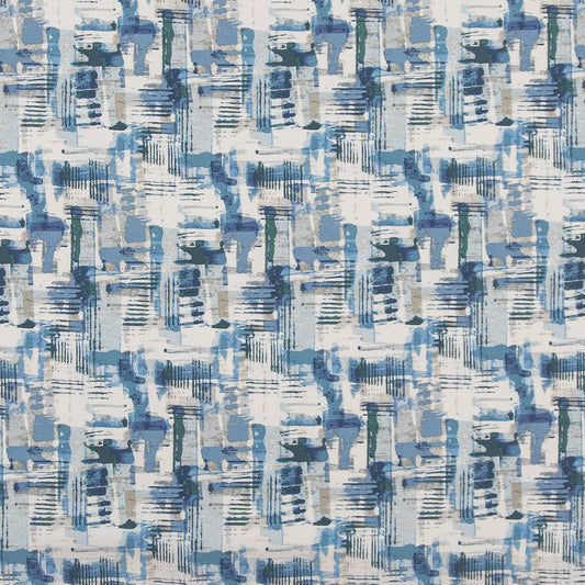 D1679 Abstract & Geometric Havana Blue Charlotte Fabrics