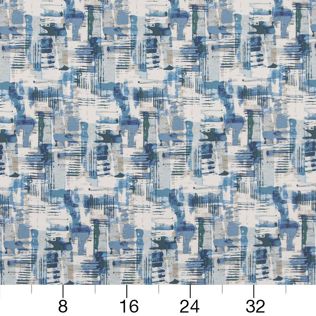 D1679 Abstract & Geometric Havana Blue Charlotte Fabrics